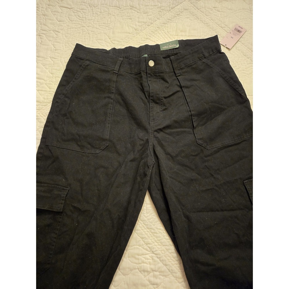 Womens XXL High Rise Cargo Utility Pants Black Medium WILD FABLE NWT 32" Inseam - Picture 4 of 9